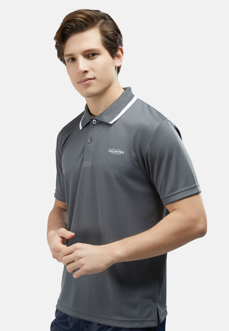 CTH Unlimited Men Polyester Jersey Short Sleeve Polo Shirt With Tipping Collar - CU-7948(R)