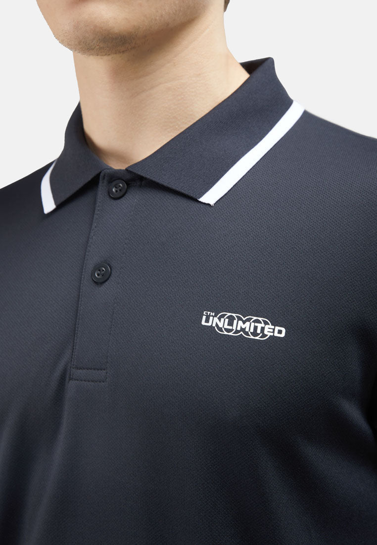 CTH Unlimited Men Polyester Jersey Short Sleeve Polo Shirt With Tipping Collar - CU-7948(R)