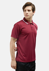 CTH Unlimited Men Polyester Jersey Short Sleeve Polo Shirt With Tipping Collar - CU-7948(R)