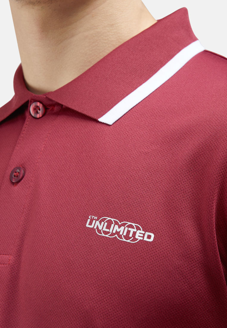 CTH Unlimited Men Polyester Jersey Short Sleeve Polo Shirt With Tipping Collar - CU-7948(R)
