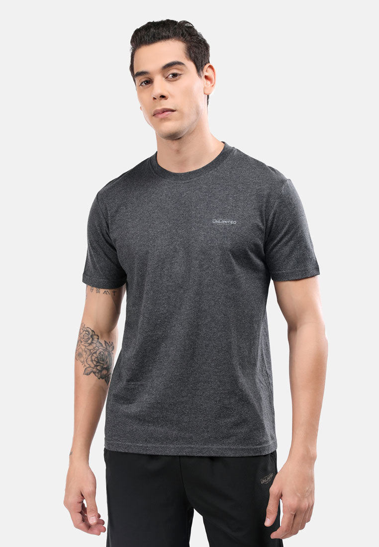 CTH Unlimited Men Single Jersey Round Neck Short Sleeve T-Shirt  With Printed Logo - CU-90678(R)