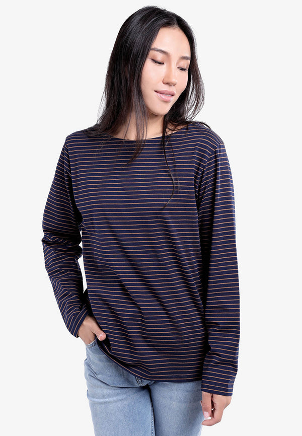 CHEETAH Women Basic Long Sleeve Stripe Top - CL-65698(E)