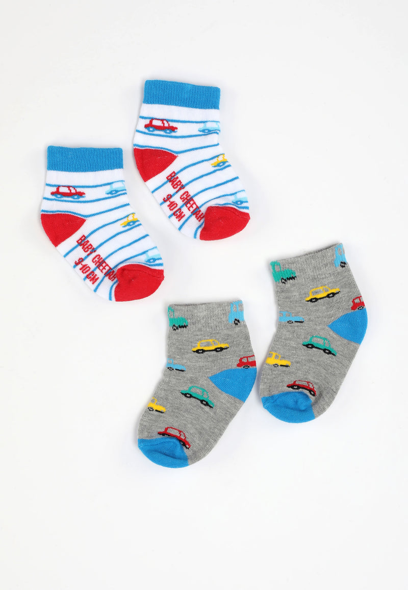Baby Cheetah Boy 2 in 1 Socks Set - CBB-0390