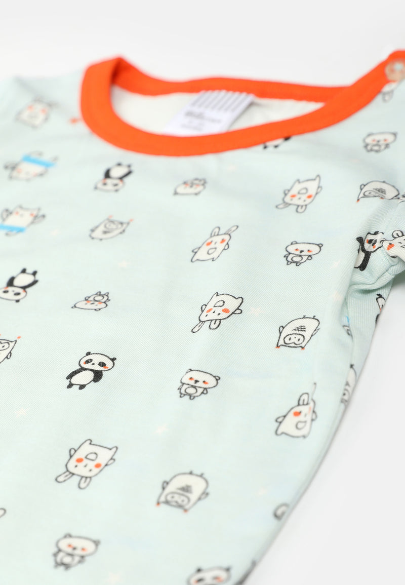 Baby Cheetah Boy Short Sleeves Suit Set - CBB-182610(F)