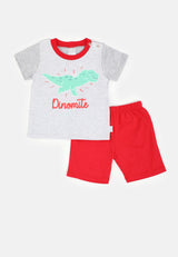 Baby Cheetah Boy Short Sleeves Suit Set - CBB-182628(F)