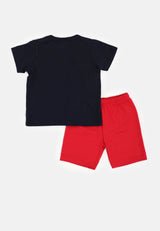 Baby Cheetah Boy Short Sleeves Suit Set - CBB-182632(F)