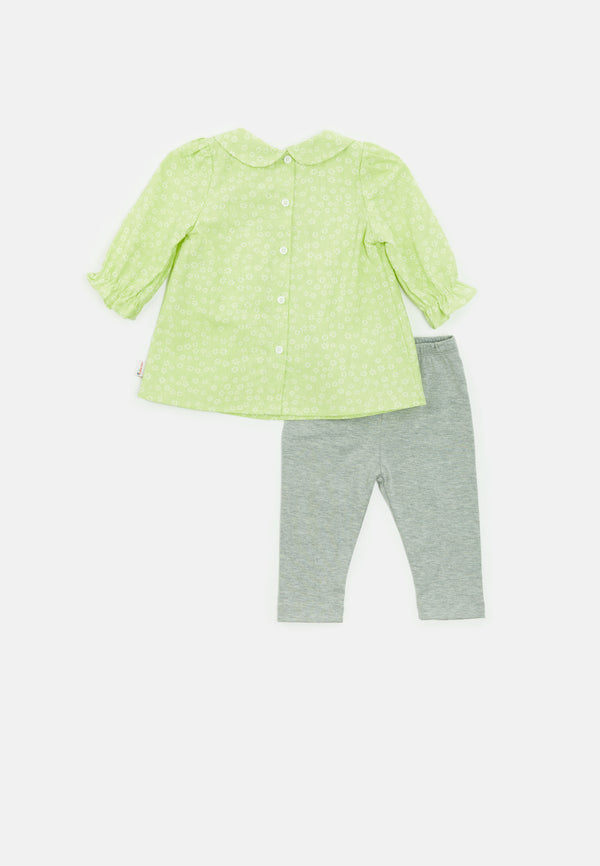 Baby Cheetah Girl Woven Suit Set - CBG-182540