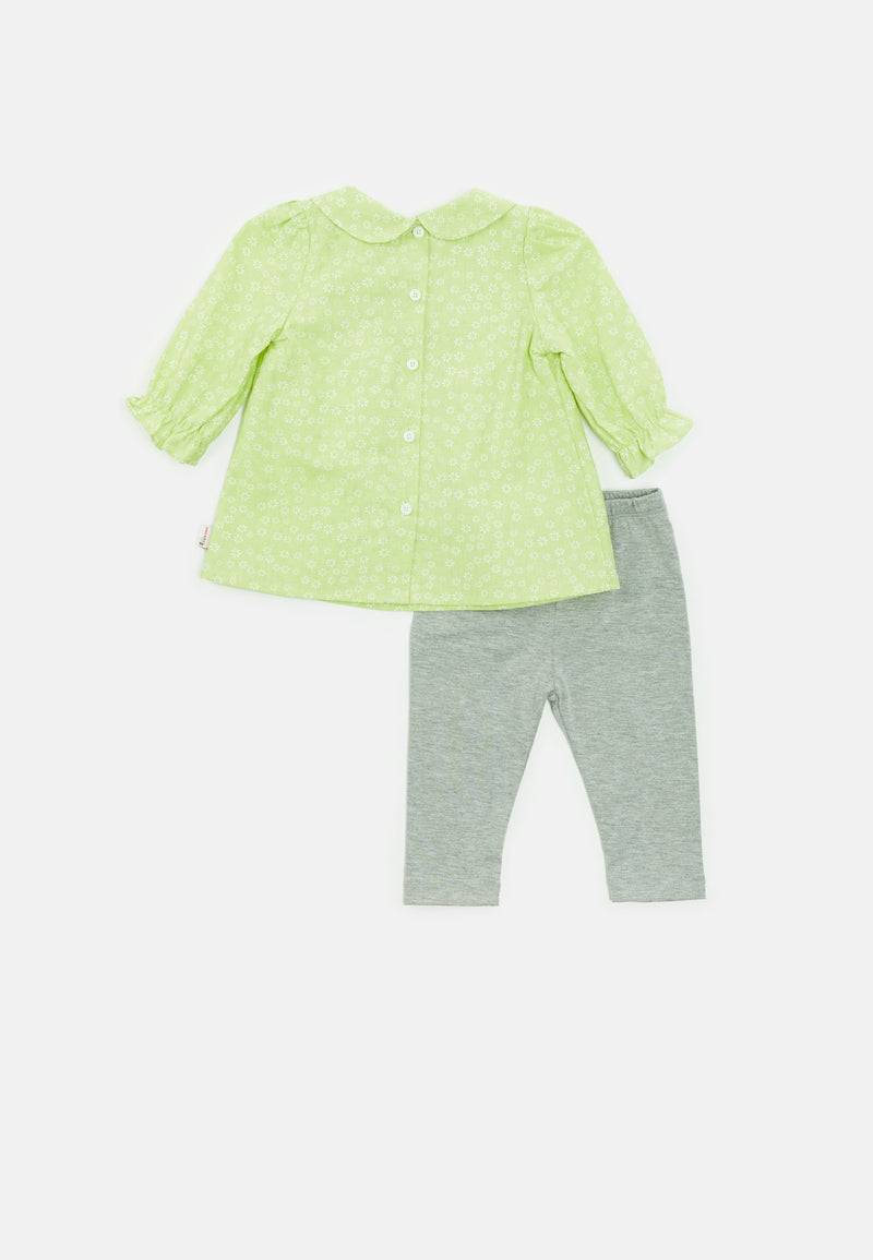 Baby Cheetah Girl Woven Suit Set - CBG-182540