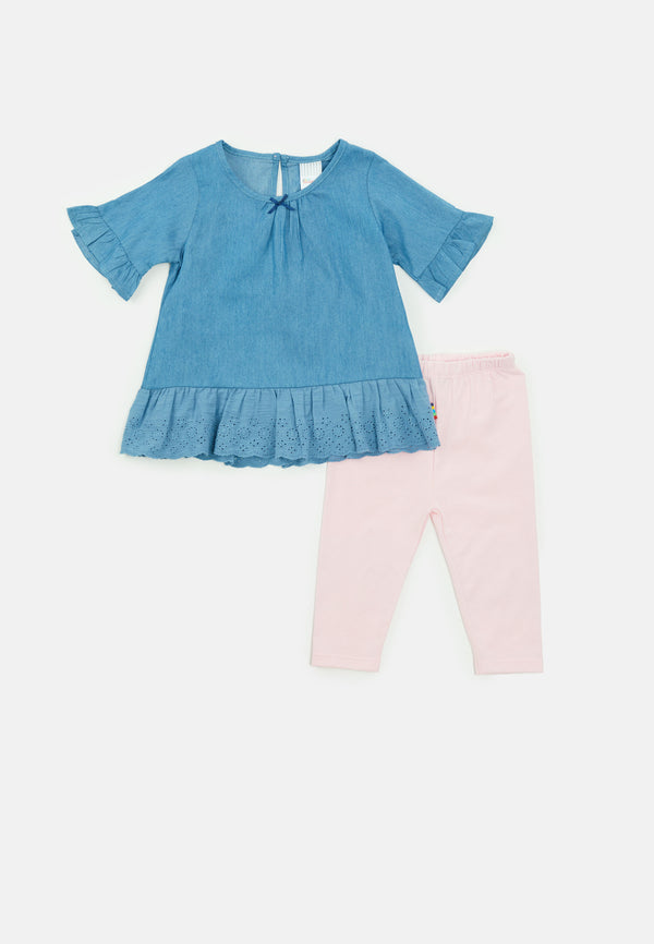 Baby Cheetah Girl Woven Suit Set - CBG-182542