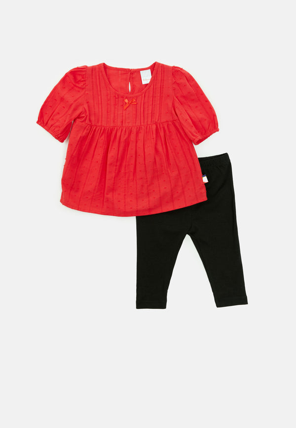 Baby Cheetah Girl Woven Suit Set - CBG-182550