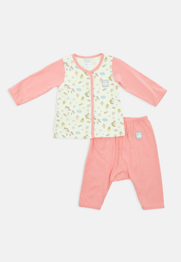 Baby Cheetah Girl Long Sleeves Suit Set - CBG-182660(F)