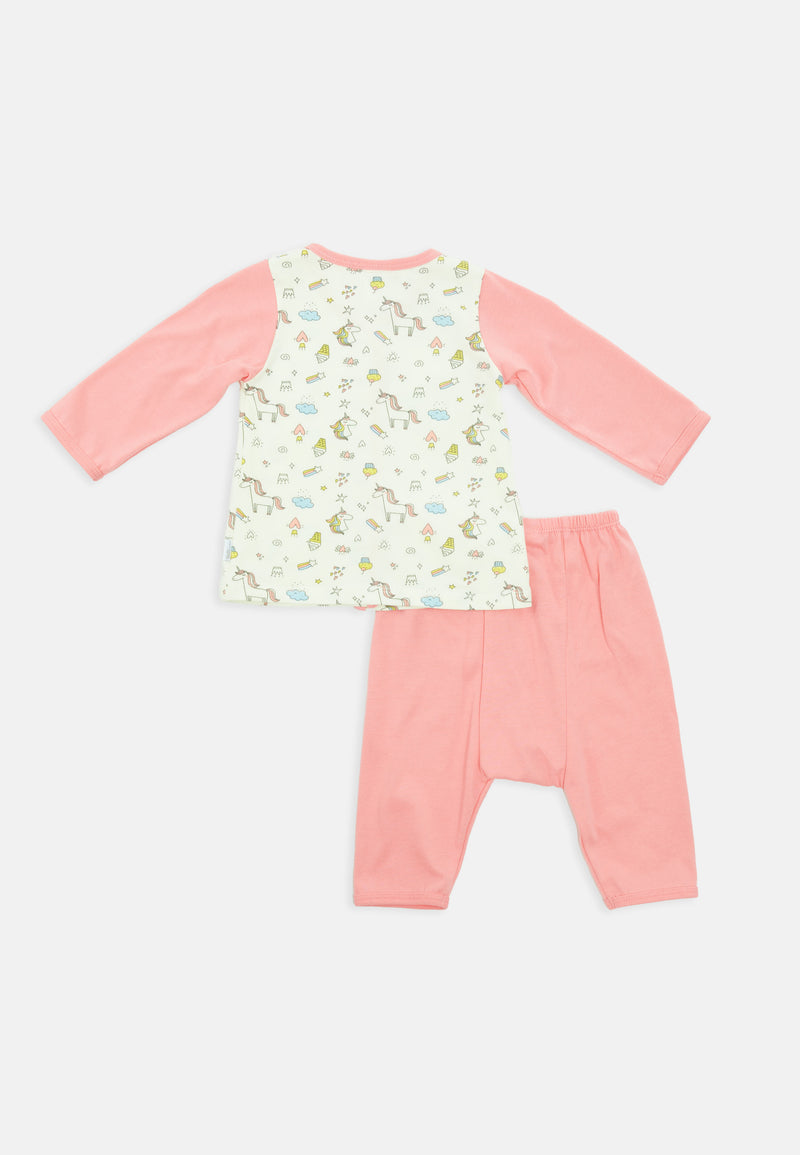Baby Cheetah Girl Long Sleeves Suit Set - CBG-182660(F)