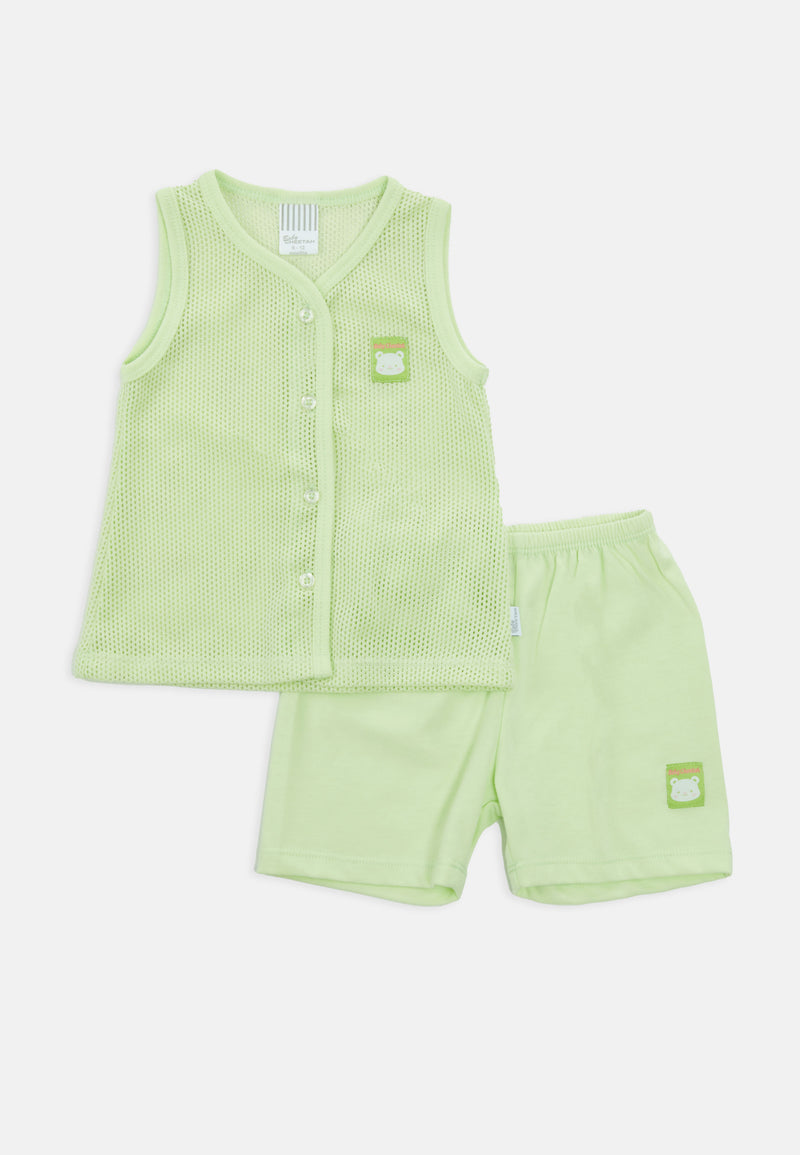 Baby Cheetah Girl Sleeveless Suit Set - CBG-182688(F)