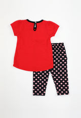 Baby Cheetah Girl Short Sleeves Suit Set - CBG-182720(F)