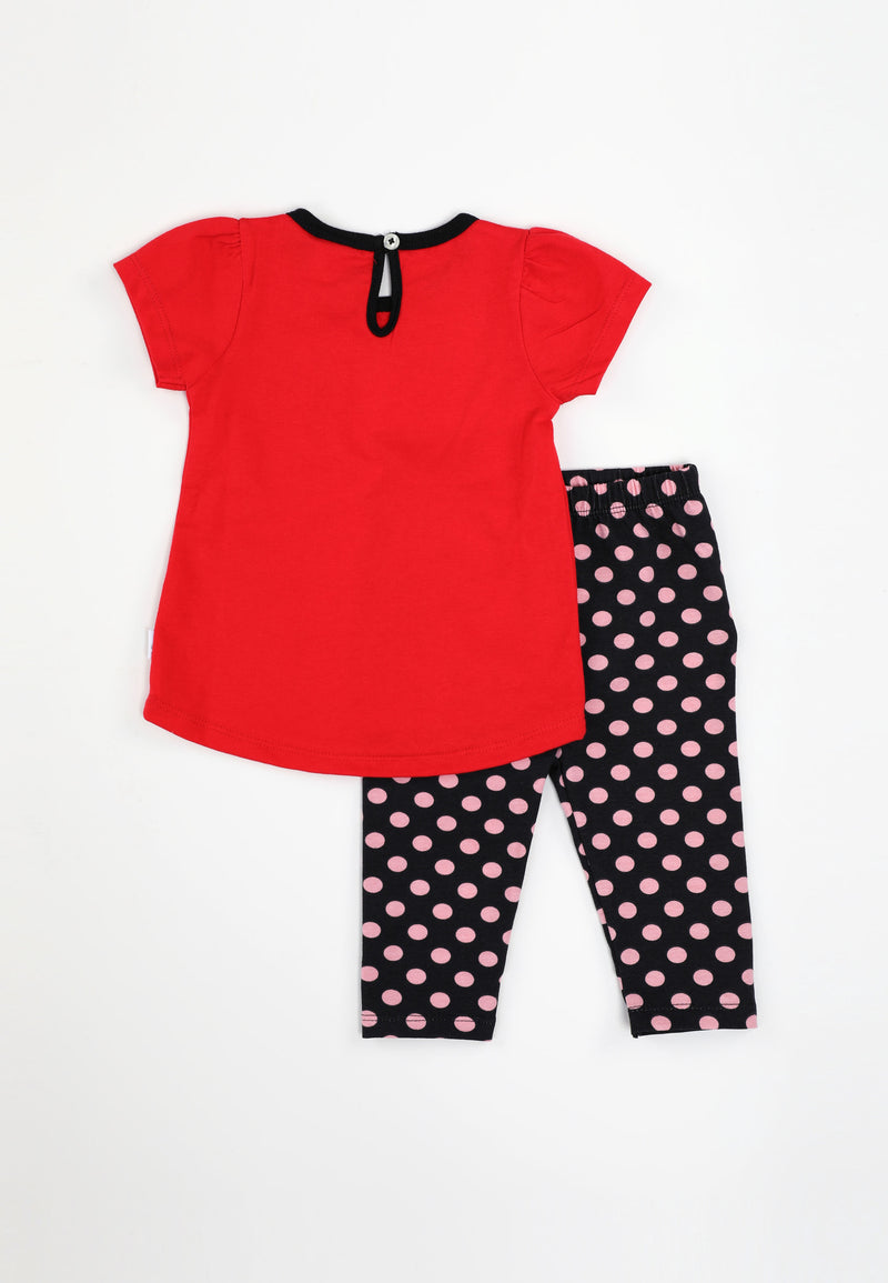 Baby Cheetah Girl Short Sleeves Suit Set - CBG-182720(F)