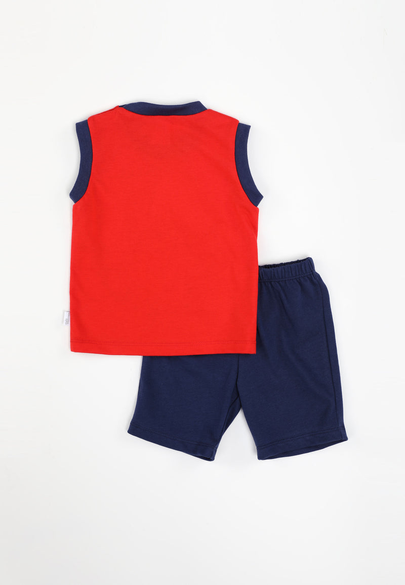 Baby Cheetah Boy Singlet Suit Set - CBB-182642(F)