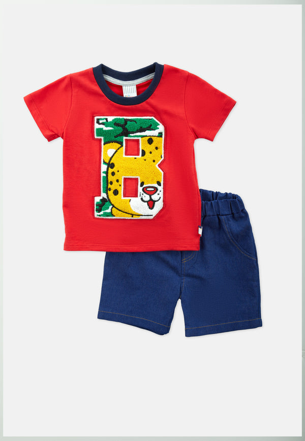 Baby Cheetah Boy Woven Suit Set - CBB-182536