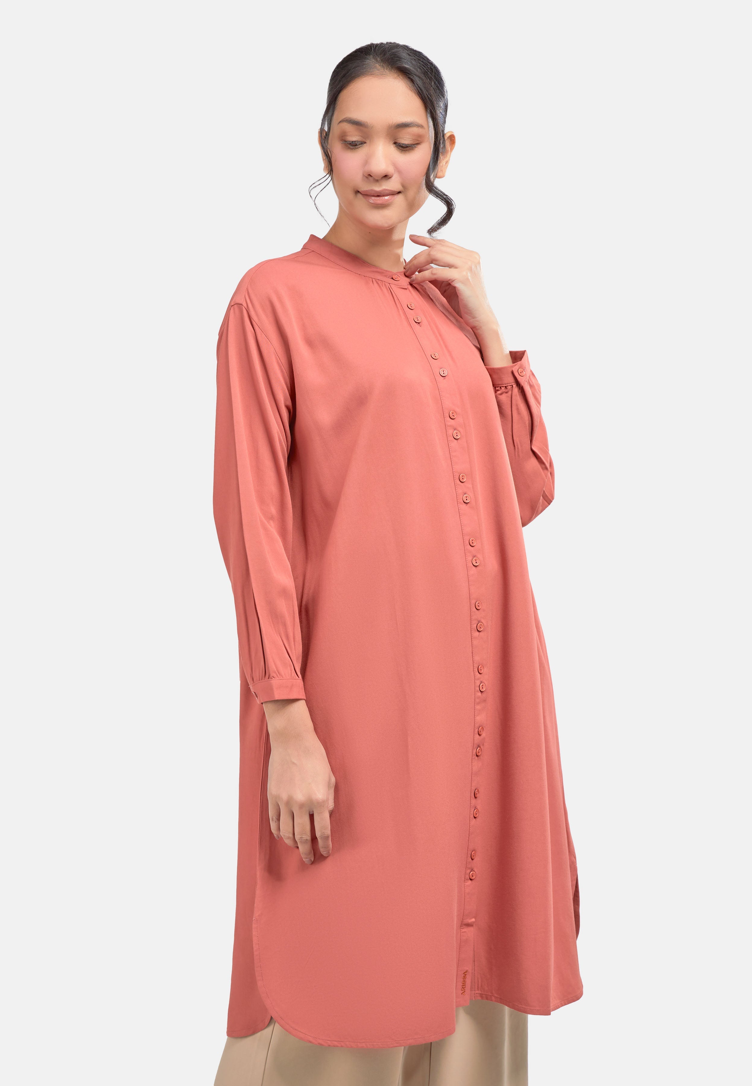 Arissa Long Sleeve Shirtdress - ARS-19166 (MD2)