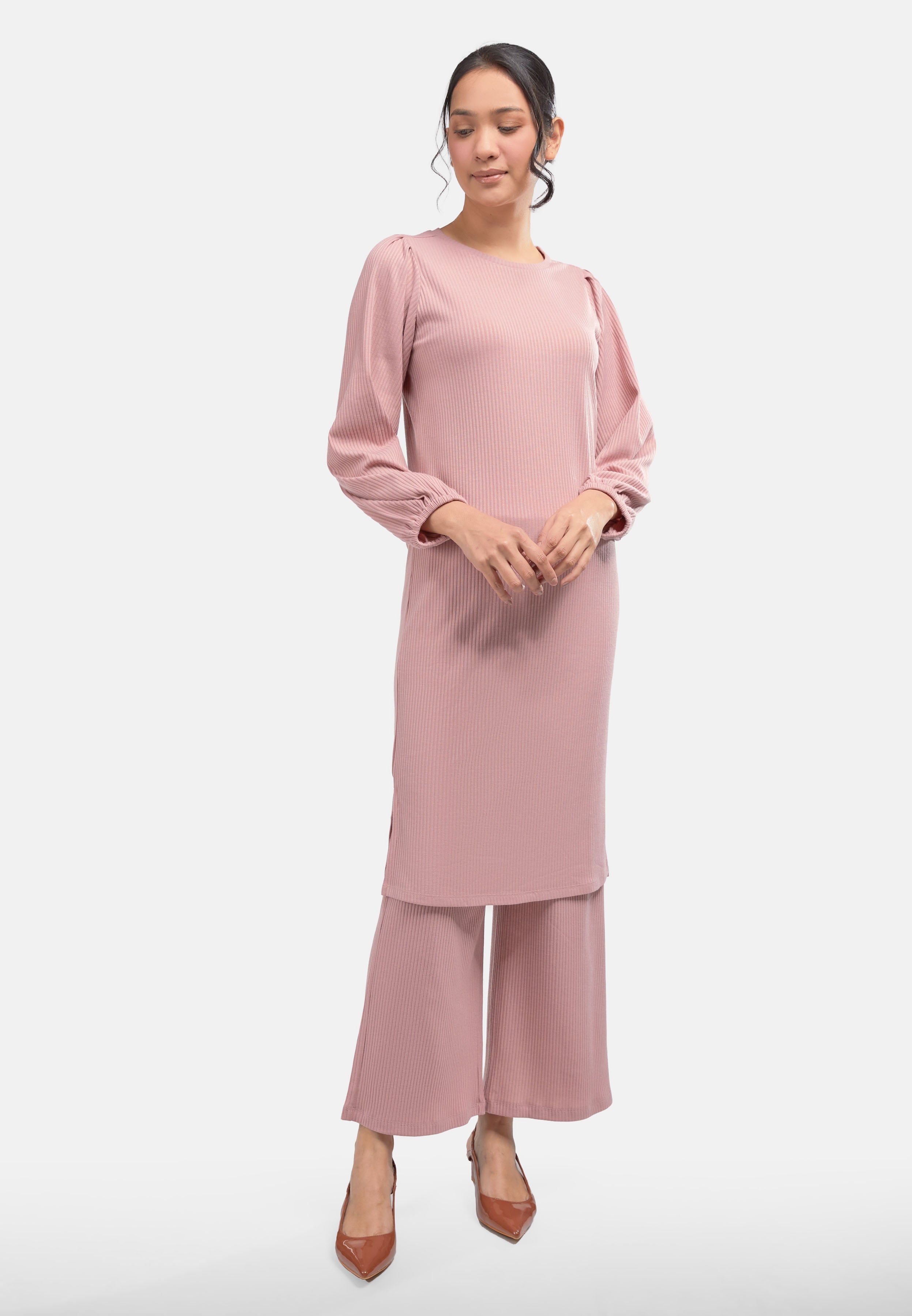 Arissa Puffed Long Sleeve Dress - ARS-6778 (MD2)