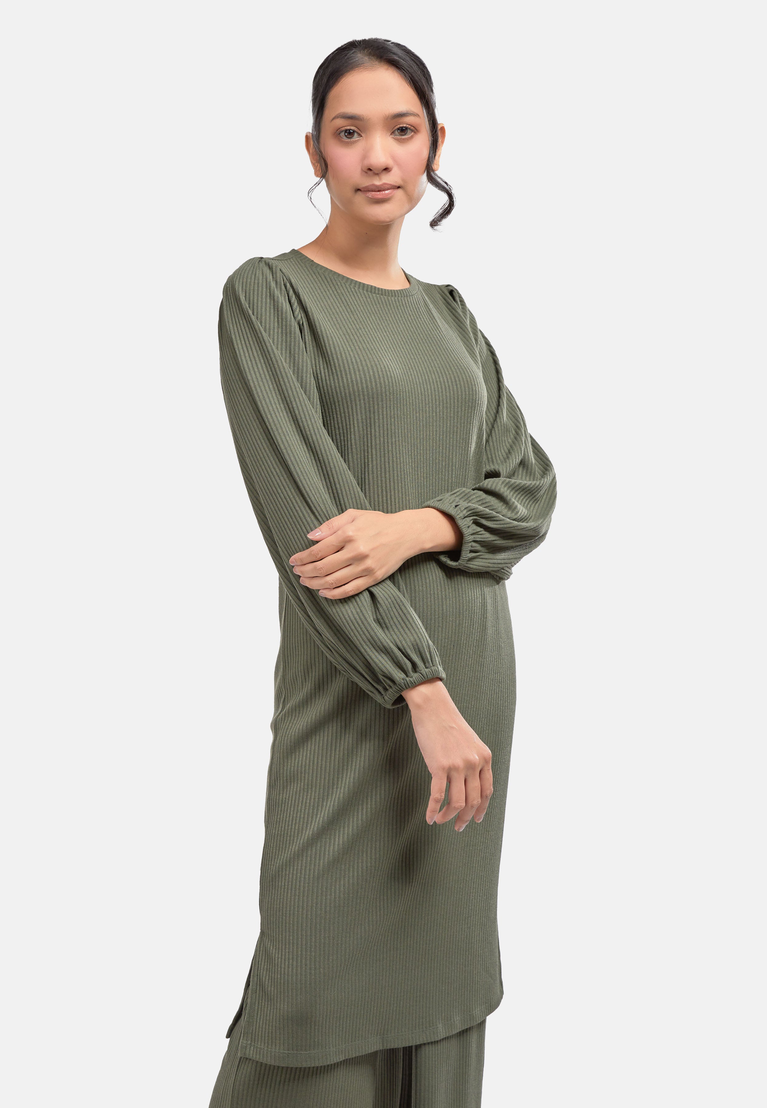 Arissa Puffed Long Sleeve Dress - ARS-6780 (MD2)