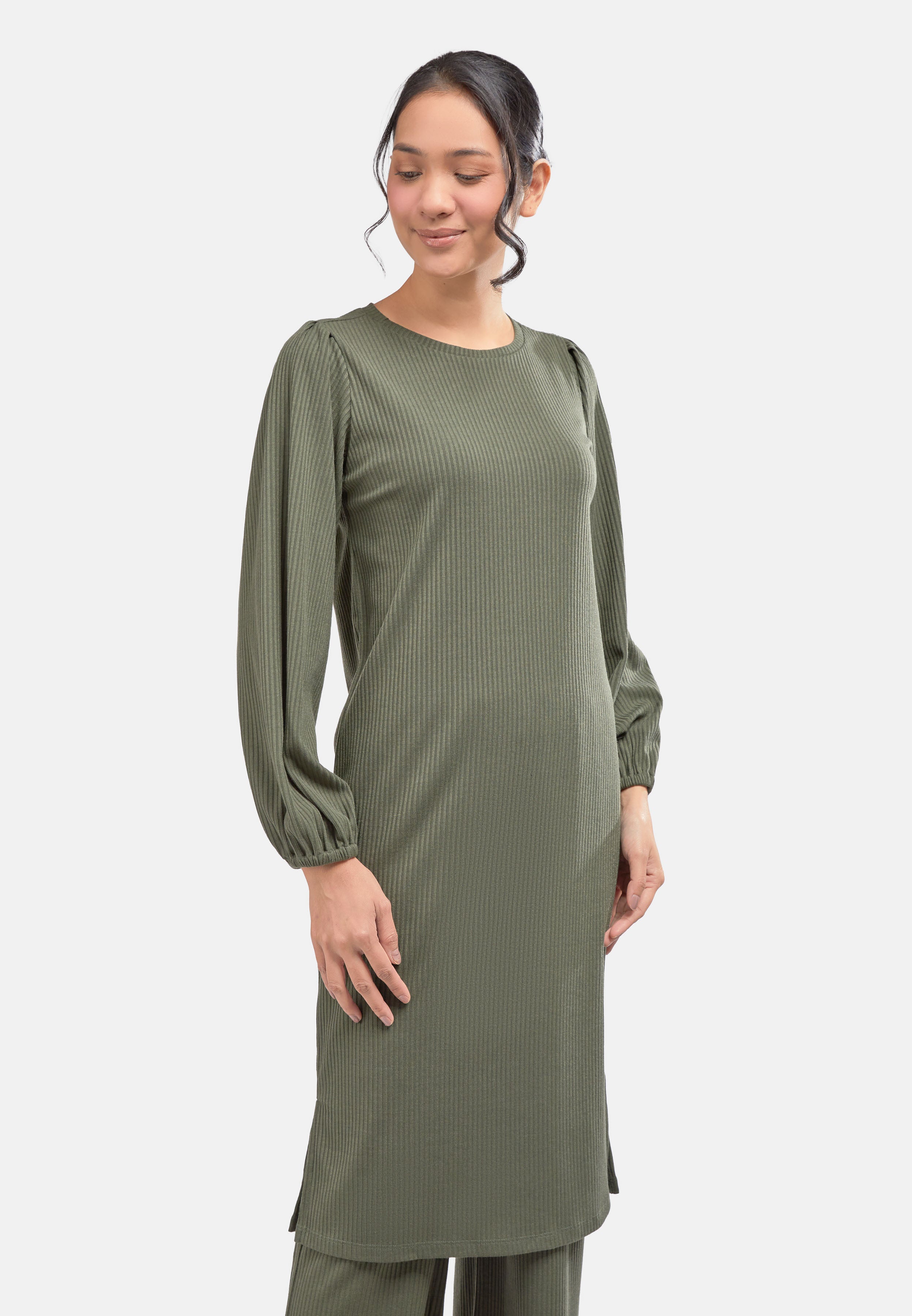 Arissa Puffed Long Sleeve Dress - ARS-6780 (MD2)
