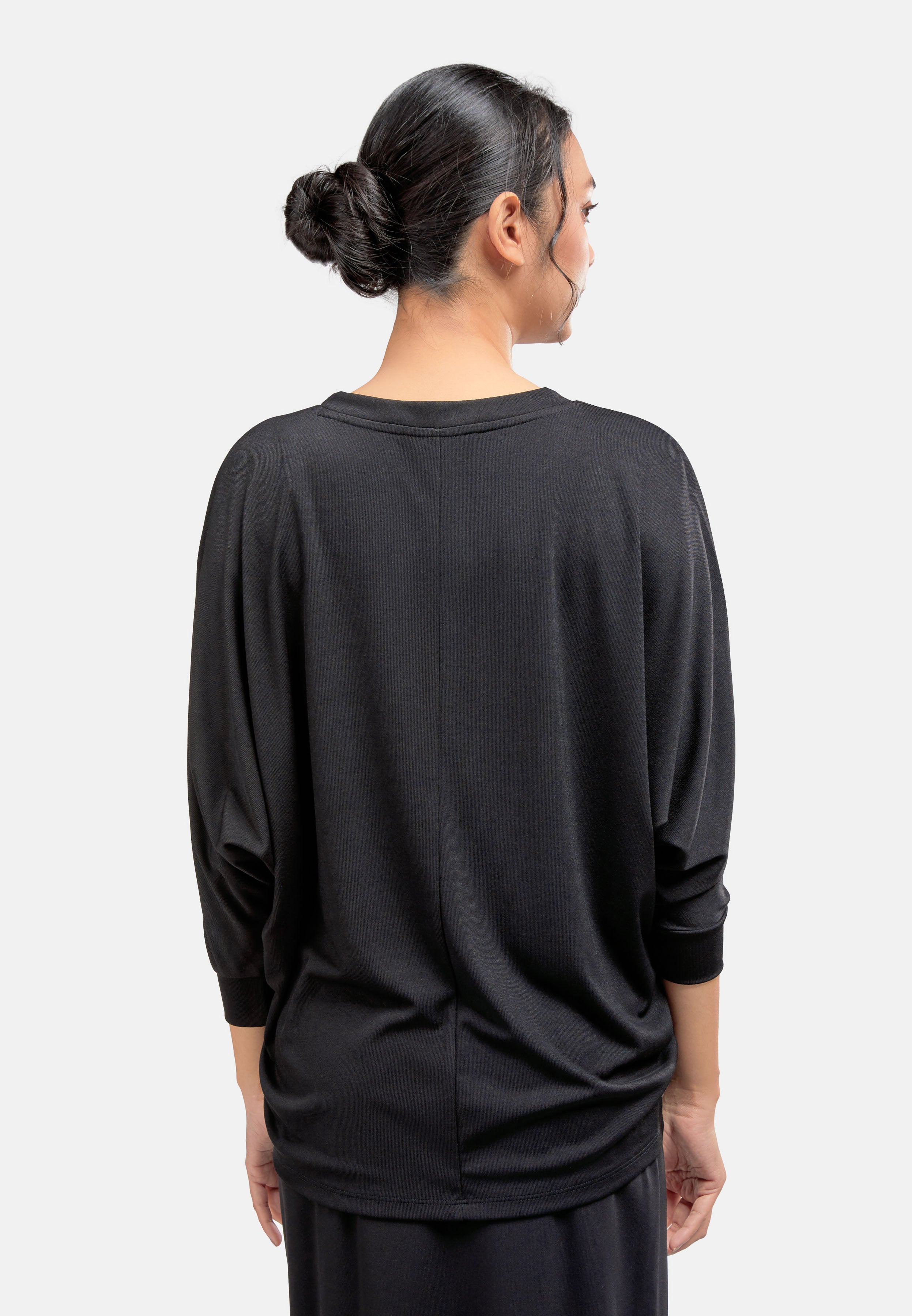 Arissa Women Loose Cut Polyester Blend 3/4 Batwing Sleeve Tops MD2- ARS-6782