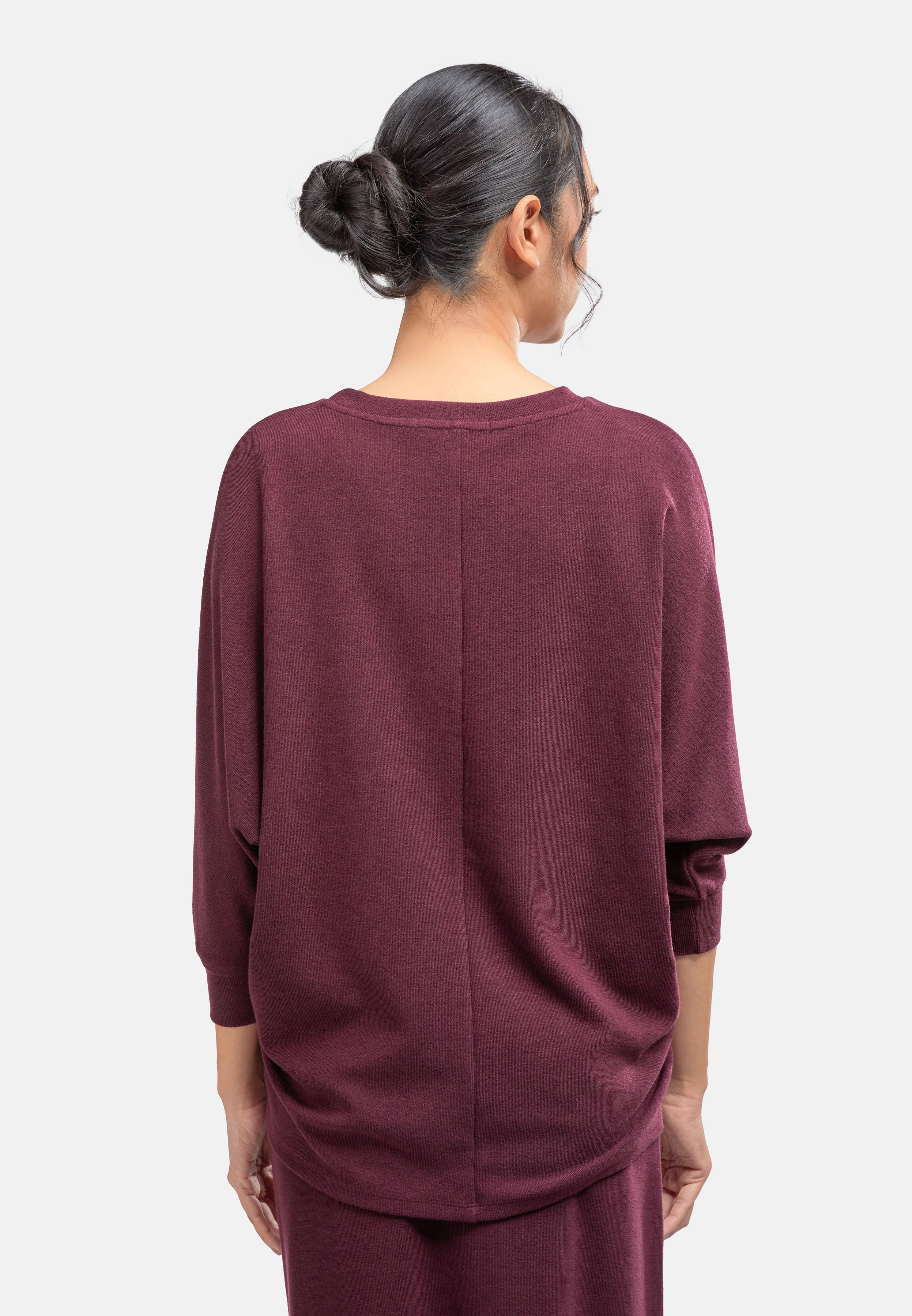 Arissa Women Loose Cut Polyester Blend 3/4 Batwing Sleeve Tops MD2 - ARS-6786