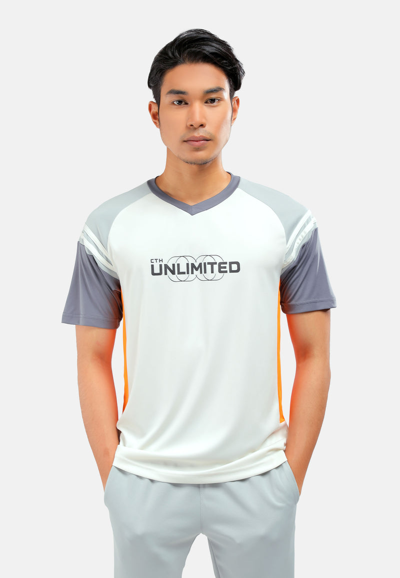 CTH unlimited Men Polyester Interlock V Neck Short Sleeve Jersey Top - CU-90870