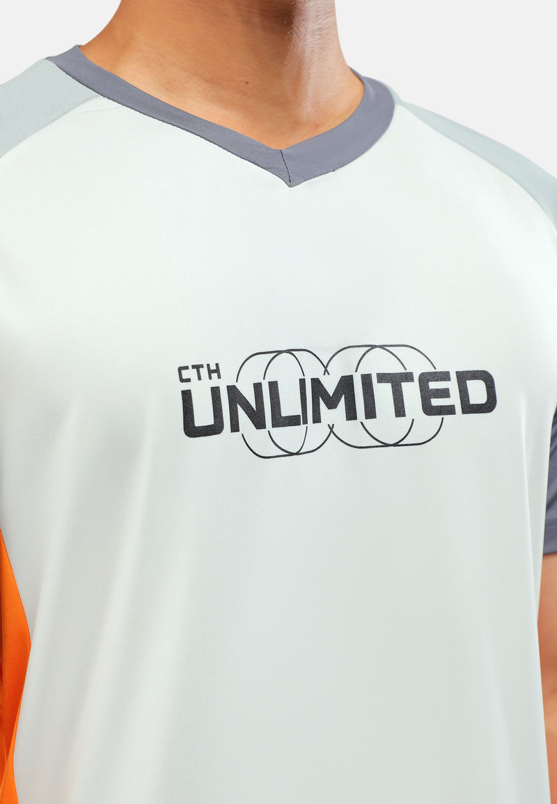 CTH unlimited Men Polyester Interlock V Neck Short Sleeve Jersey Top - CU-90870