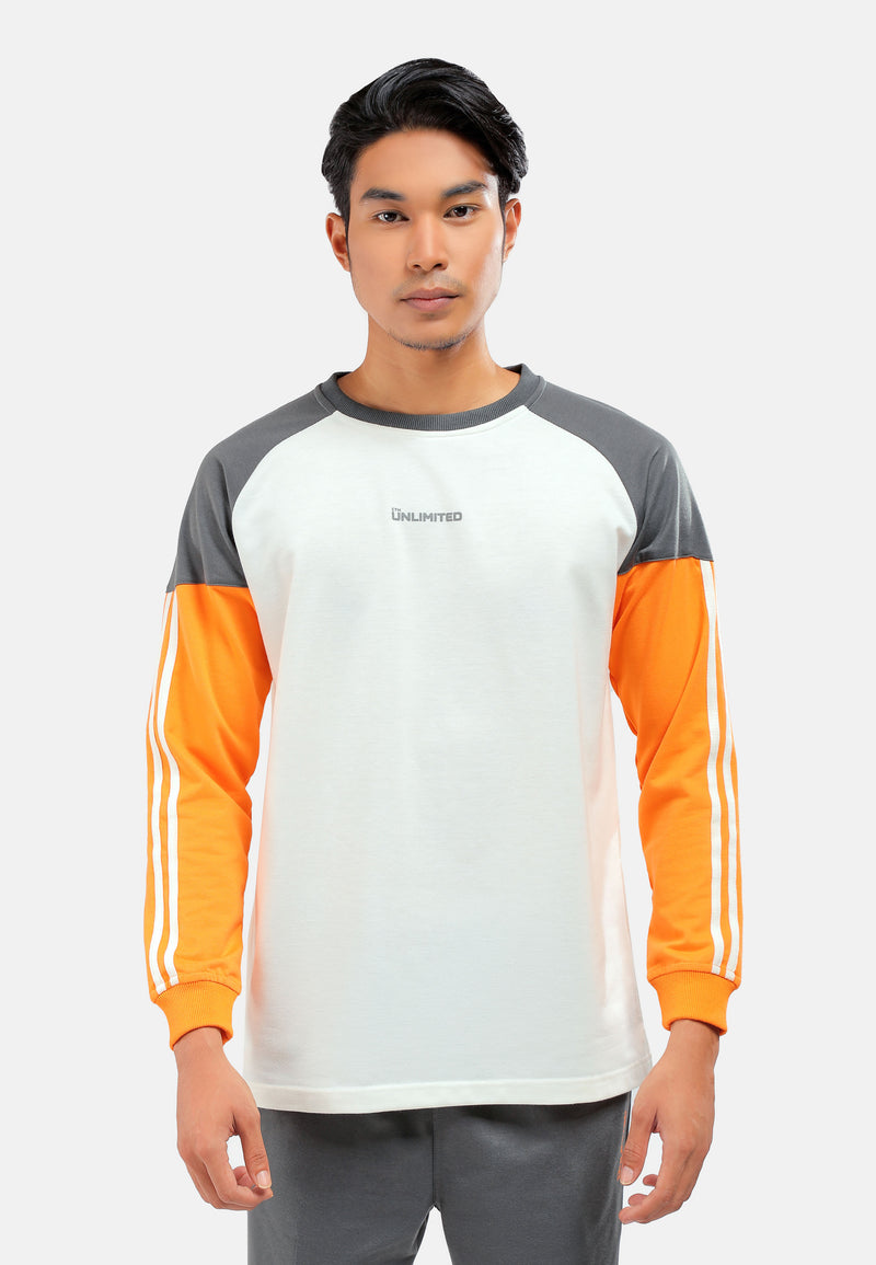 CTH unlimited Men Inlay Terry Round Neck Long Sleeve Sweater - CU-6218