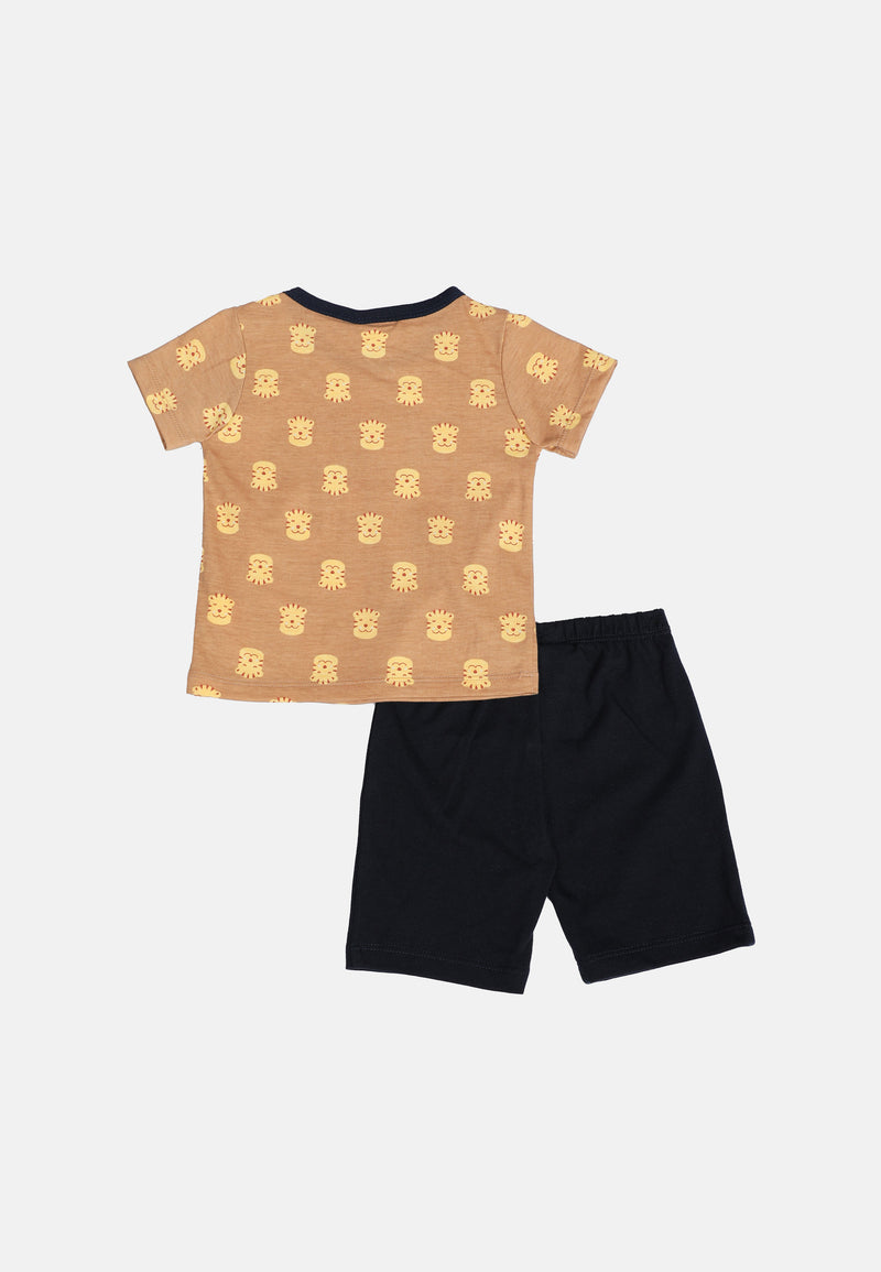 Cheetah Baby Boy Short Sleeves Suit Set - CBB-182960(F)
