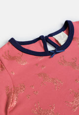 Cheetah Baby Girl Short Sleeves Suit Set - CBG-182880(F)
