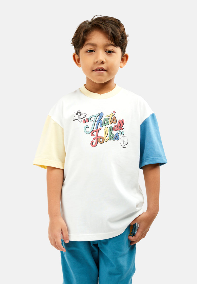 Cheetah Kids Looney Tunes Boy Short Sleeves Roundneck Tee - CJ-92722