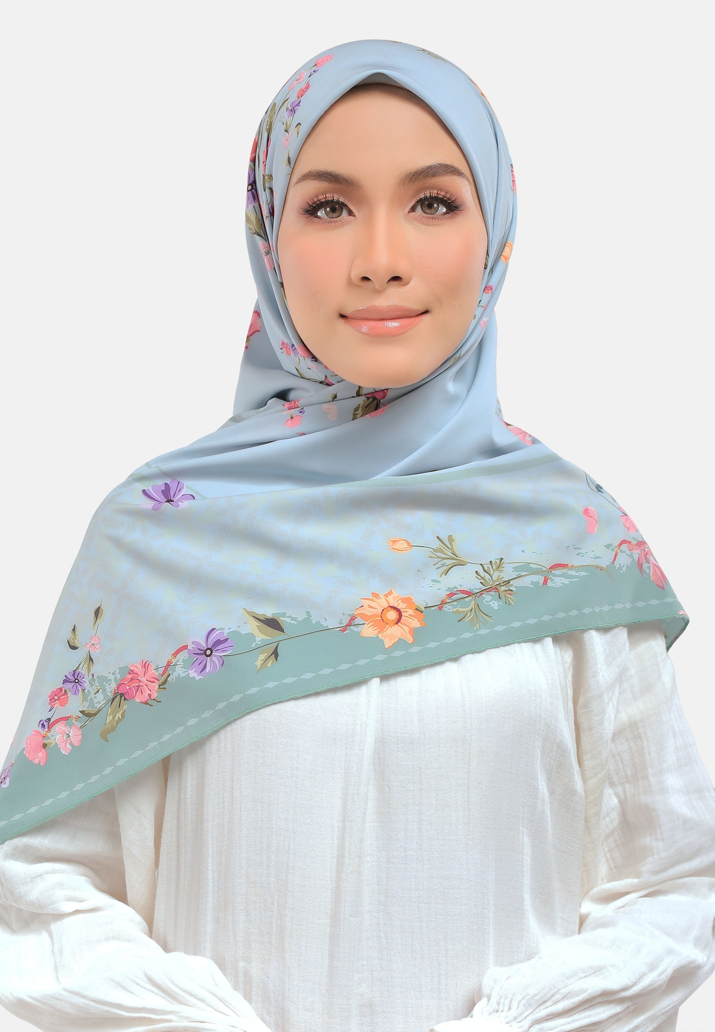 Arissa Hijab Kitakyushu Printed Square Scarf - ARS-ST1158 (MD2)