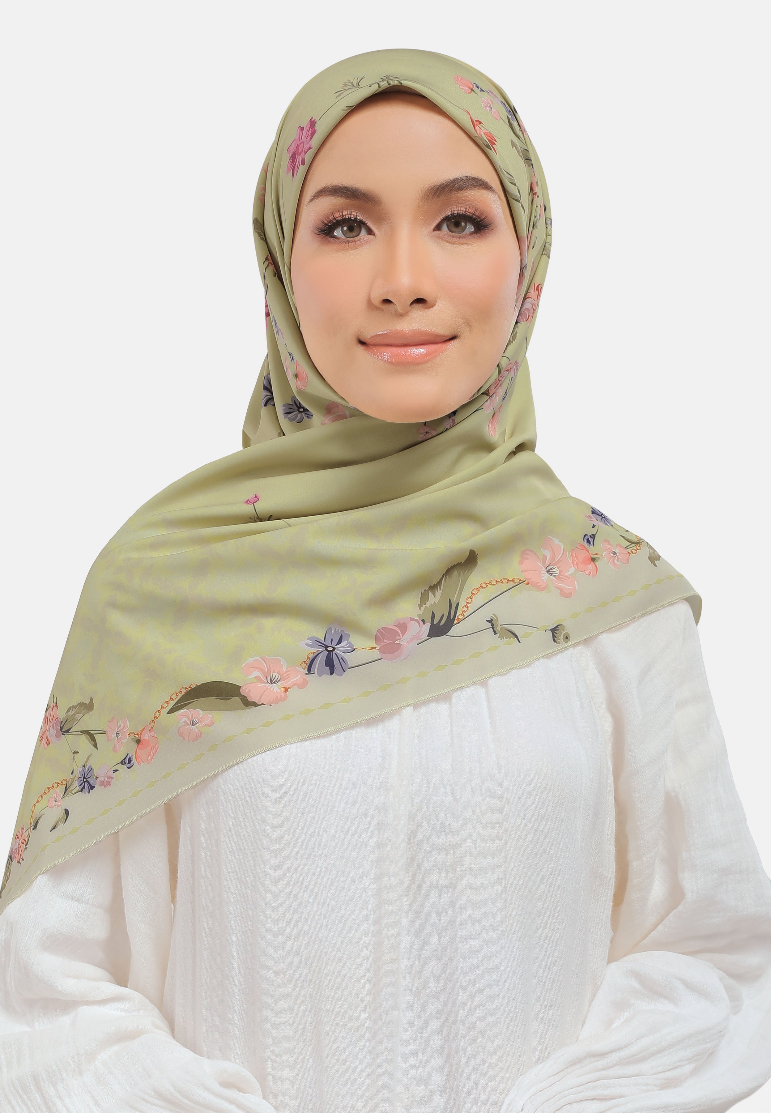 Arissa Hijab Mawatari Printed Square Scarf - ARS-ST1160 (MD2)