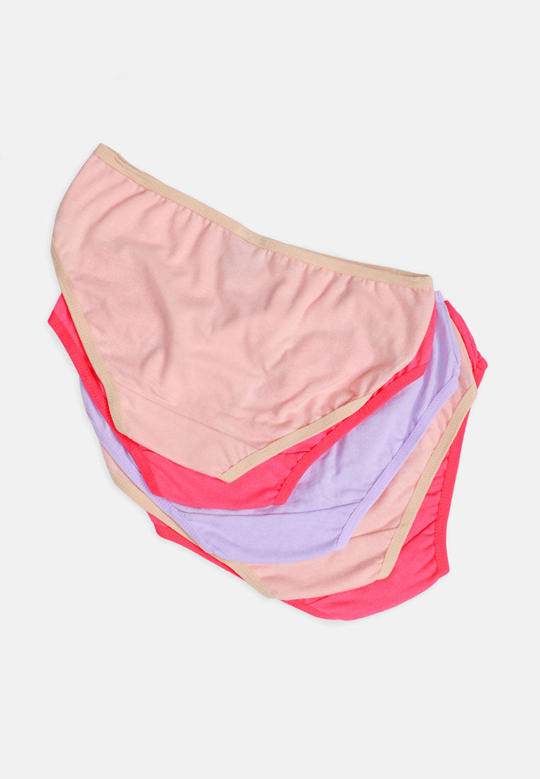 Cheetah Kids Girls Underwear Comfortable Cotton Mix 5 in 1 Briefs (Mini) - CJG-1090(R)