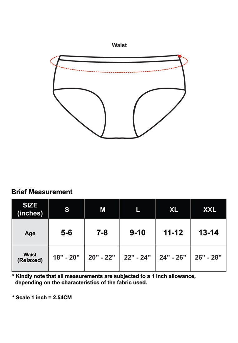 Cheetah Kids Girls 5 in 1 Briefs (Mini) - CJG-1090(R)