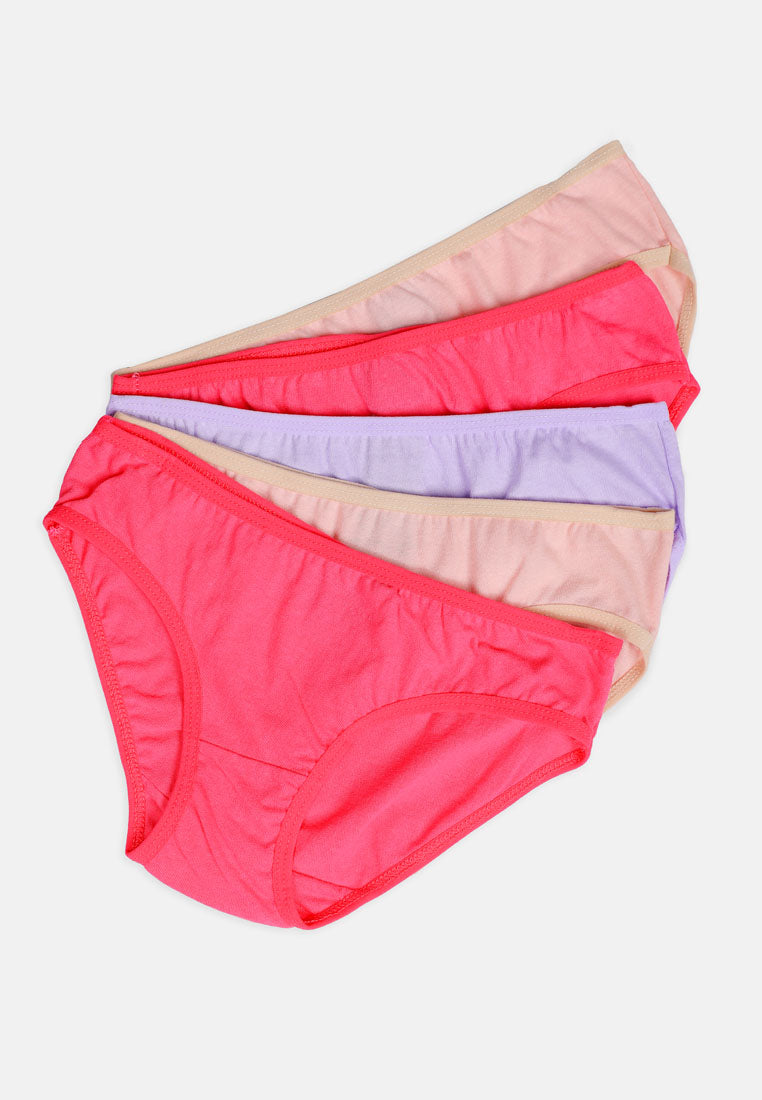 Cheetah Kids Girls Underwear Comfortable Cotton Mix 5 in 1 Briefs (Mini) - CJG-1090(R)