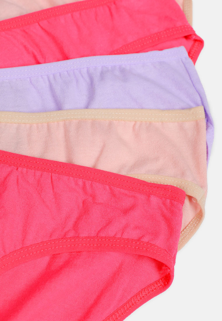 Cheetah Kids Girls Underwear Comfortable Cotton Mix 5 in 1 Briefs (Mini) - CJG-1090(R)