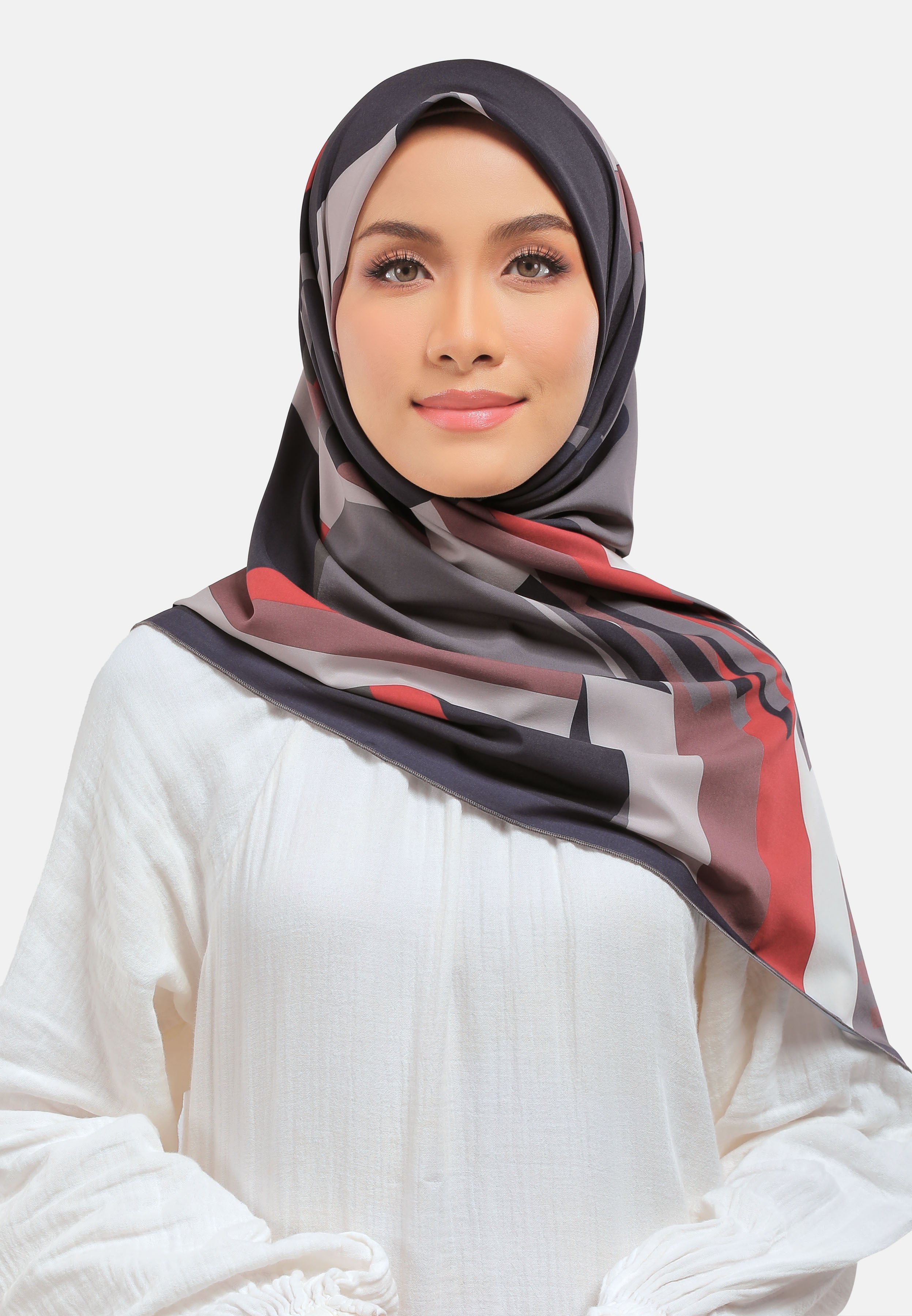 Arissa Hijab Charrette Printed Square Scarf - ARS-ST1180 (MD2)