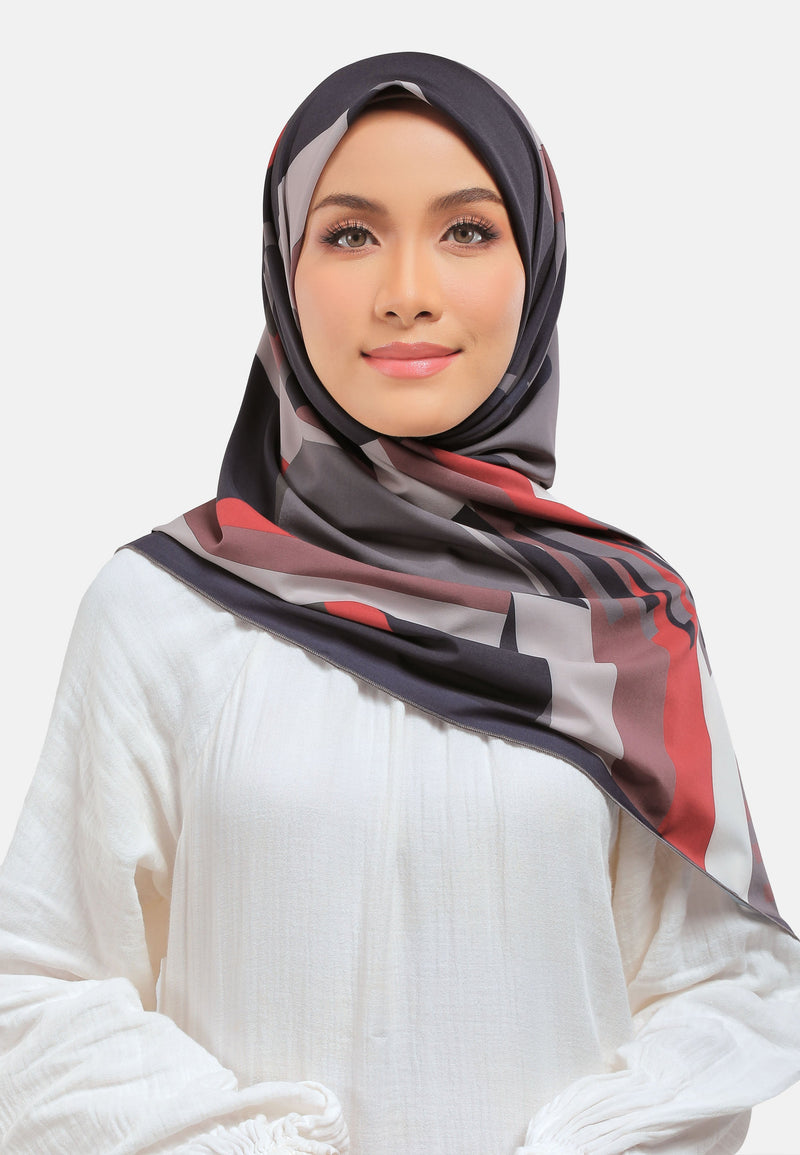 Arissa Hijab Charrette Printed Square Scarf - ARS-ST1180