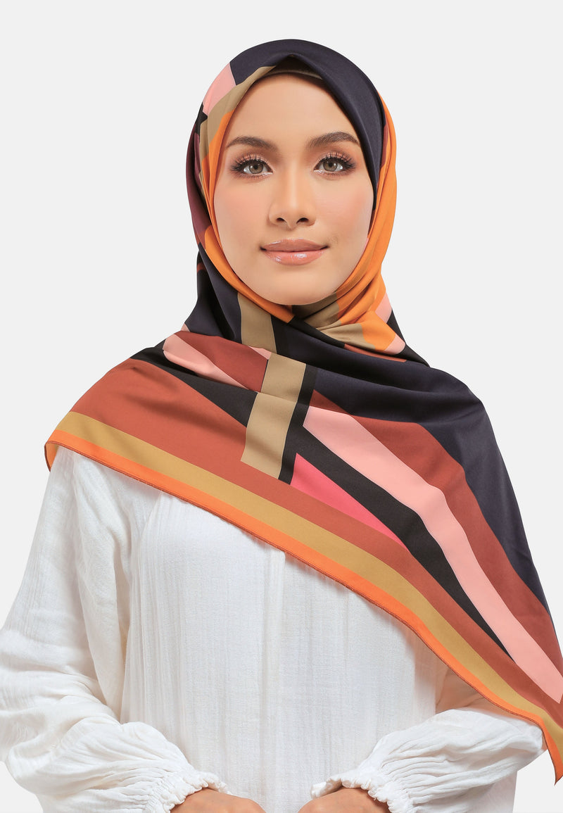 Arissa Hijab Exurbia Printed Square Scarf - ARS-ST1188