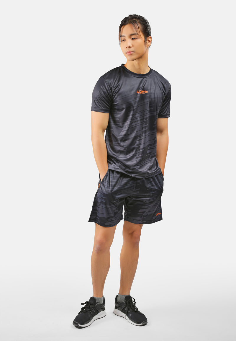 CTH unlimited Men Microfibre Mesh Round Neck Short Sleeve Jersey Top with Printing - CU-90940
