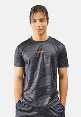 CTH unlimited Men Microfibre Mesh Round Neck Short Sleeve Jersey Top with Printing - CU-90940