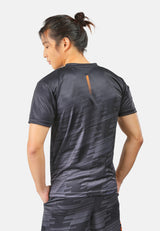 CTH unlimited Men Microfibre Mesh Round Neck Short Sleeve Jersey Top with Printing - CU-90940