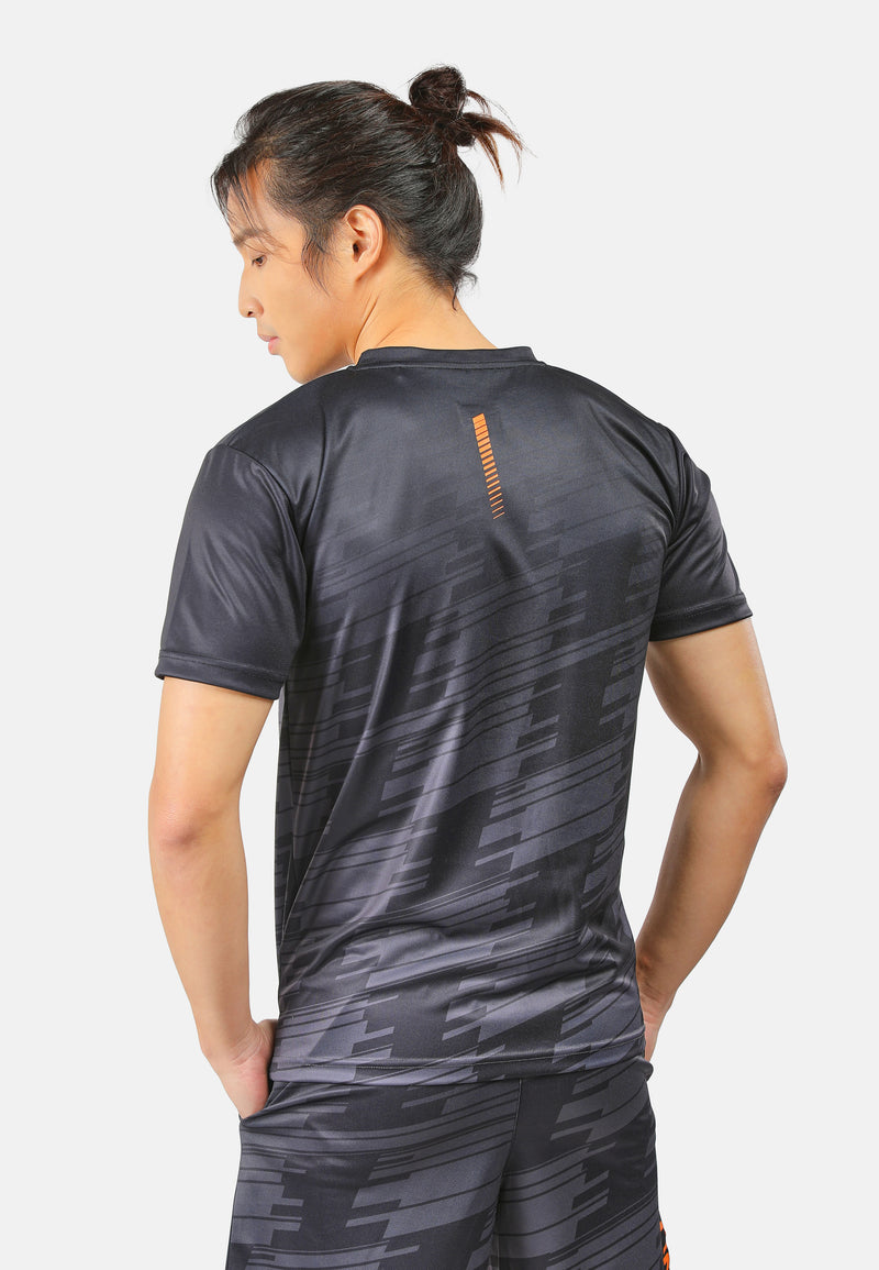 CTH unlimited Men Microfibre Mesh Round Neck Short Sleeve Jersey Top with Printing - CU-90940
