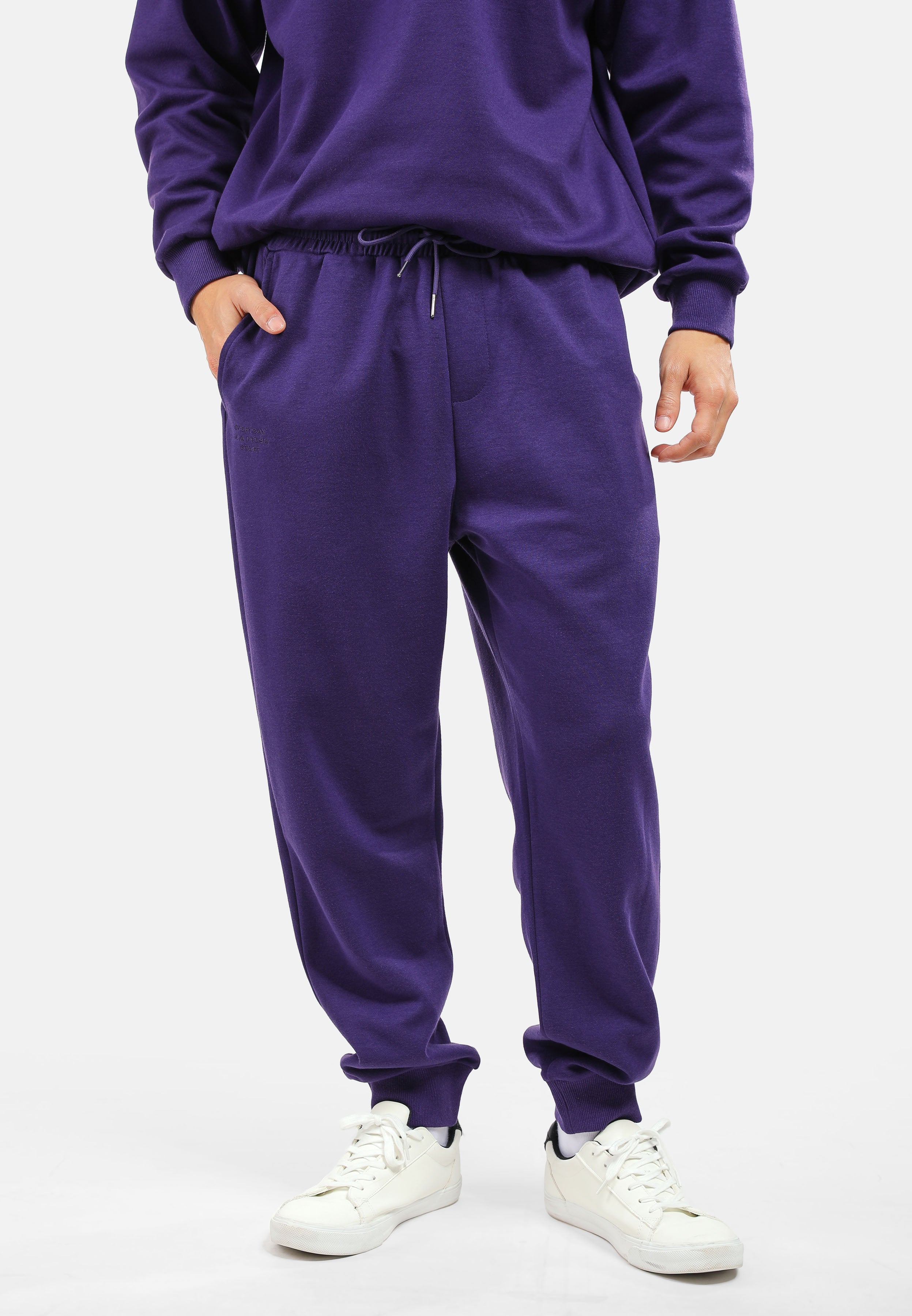 Cheetah Men Solid Color Interlock Fabric Regular Fit Cotton Blend Sweatpants (MD3) - 51558