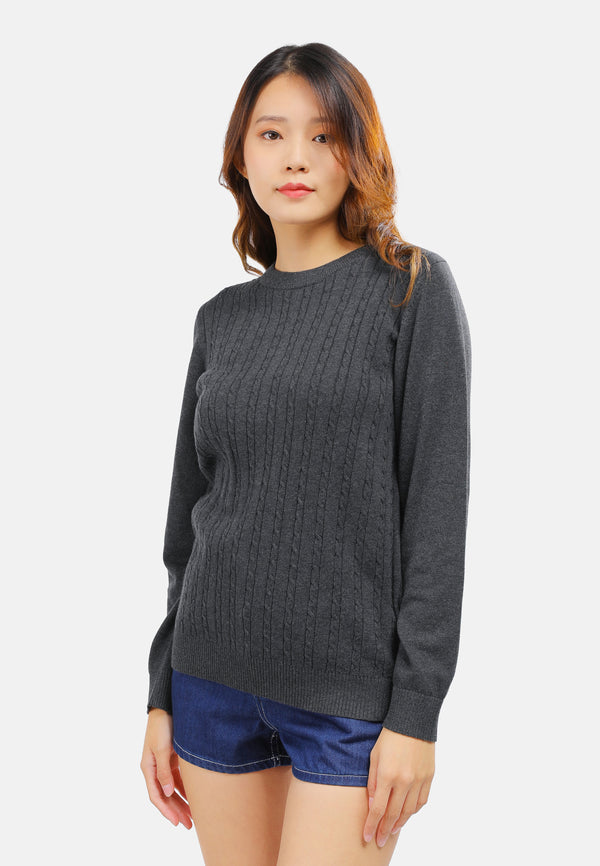 Cheetah Women Cable Knit Sweater - CL-65898