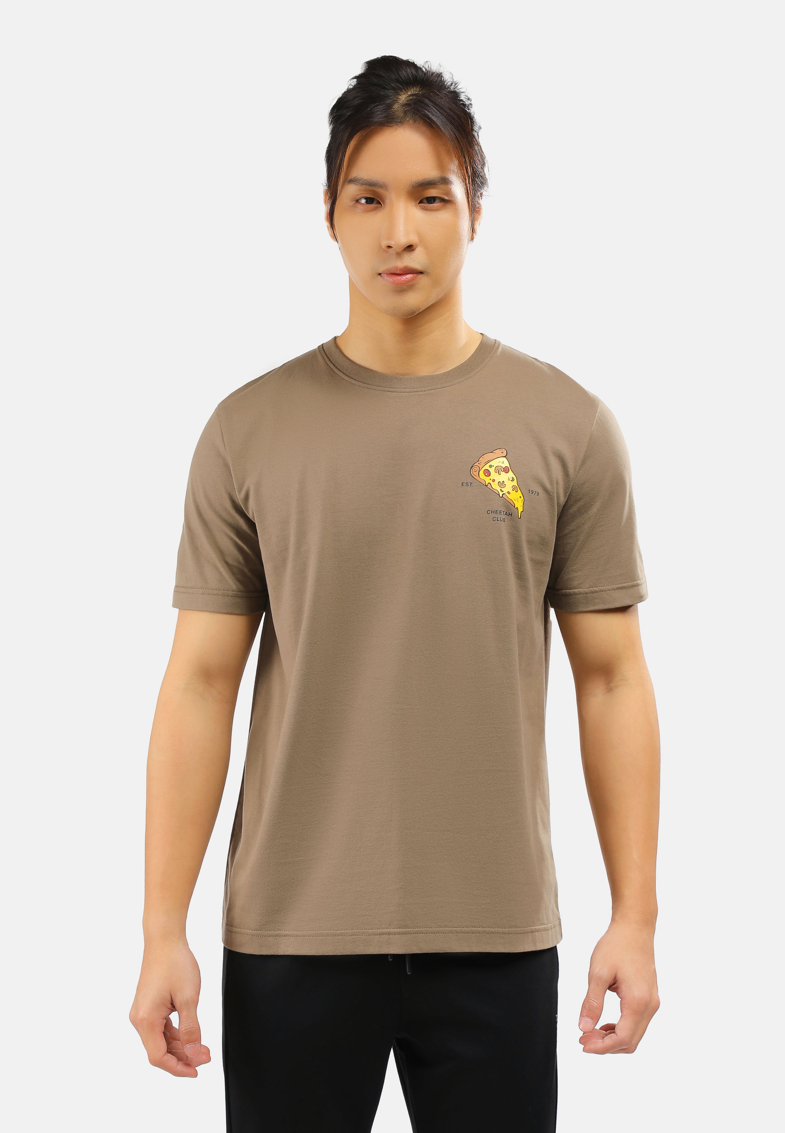 Cheetah Men Regular Fit Cotton Short Sleeve Graphic Printed Tee (MD3) - 99088