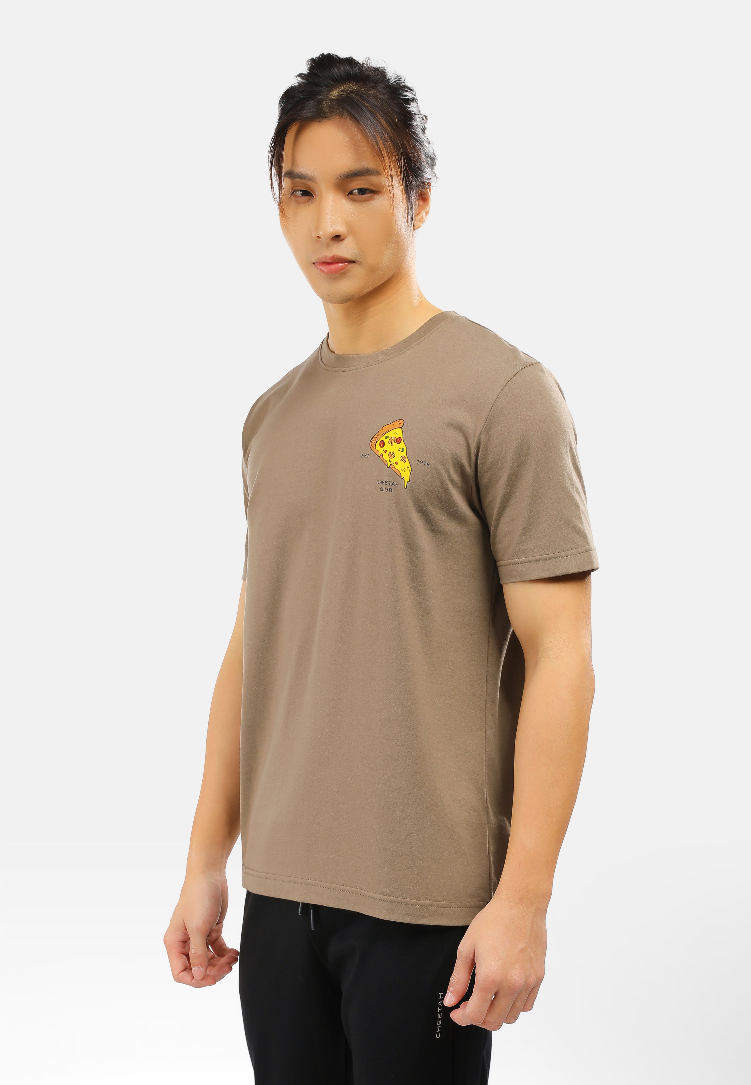 Cheetah Men Regular Fit Cotton Short Sleeve Graphic Printed Tee (MD3) - 99088